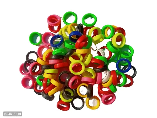 Pigeon Multicolour New Rubber Foot Ring 80Pcs-thumb0