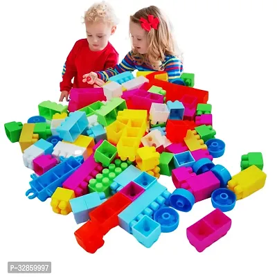 Faibhi _50 pcs Toy Building blocks Creative DIY Fun for Kids| Best Baby Gift Building Blocks |Creative Learning Educational Toy for Kids | Puzzle Assembling Shape blocks-thumb5