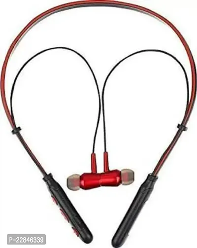 Stylish Red In-ear Bluetooth Wireless Headphones With Microphone-thumb0