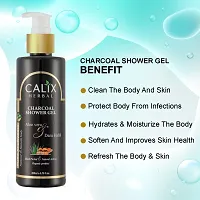 Calix Herbal Organic  Ayurvedic Charcoal Shower Gel For Clean Body, Face, Skin  Hair For Women  Men All Skin Types ? 200 Ml-thumb2