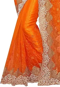 Embroidered net saree-thumb2