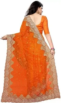 Embroidered net saree-thumb4