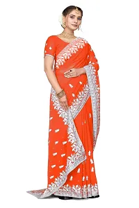 Beautiful Embroidered Georgettee Sari-thumb3