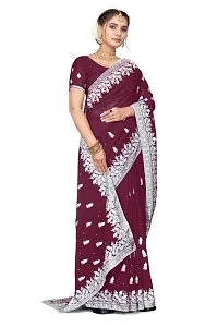 Beautiful Embroidered Georgettee Sari-thumb1