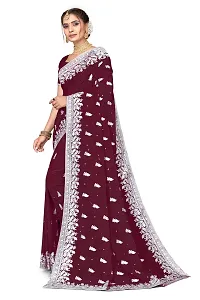 Beautiful Embroidered Georgettee Sari-thumb3