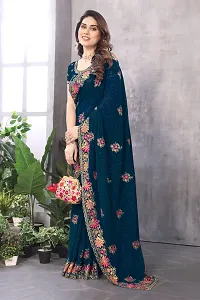 Stylish Georgette Saree with Blouse Piece for Women-thumb3