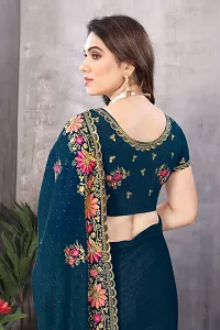 Stylish Georgette Saree with Blouse Piece for Women-thumb1