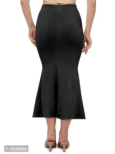 Reliable Black Cotton Lycra Saree Shapewear Petticoat for Women-thumb2