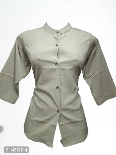 Elegant Grey Rayon  Top For Women