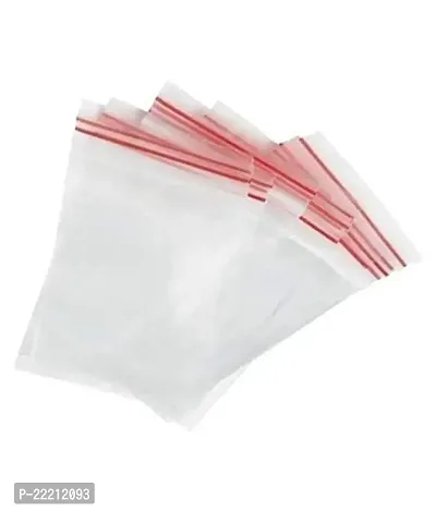 DDSS Plastic Zip Lock Pouch Bags Re-Usable Thick. 51 microns (8 inch x 10 inch, 100 Pieces, Transparent)-thumb5