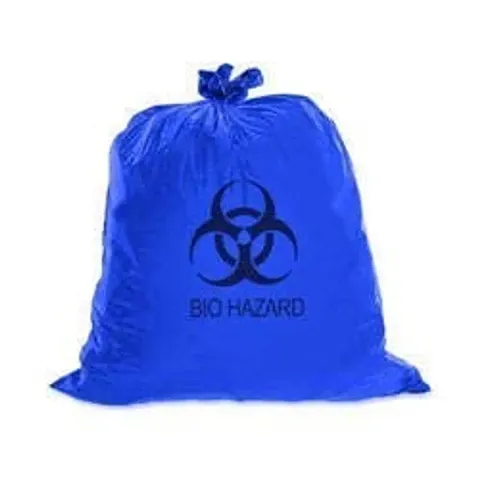 DDSS Bio waste semi fresh eco-friendly printed red garbage bag (32x42 inch)-15 pcs. Heavy Duty 75 micron, Biohazard waste bag professional Grade medical bag, Medium size No leak.