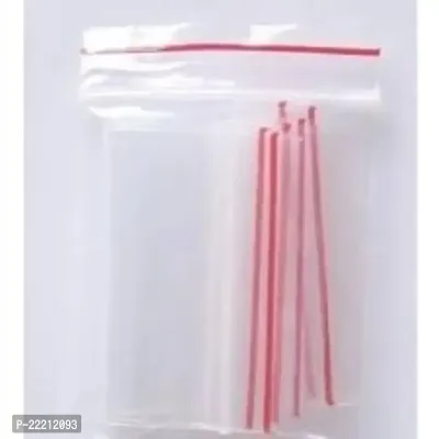 DDSS Plastic Zip Lock Pouch Bags Re-Usable Thick. 51 microns (8 inch x 10 inch, 100 Pieces, Transparent)-thumb4