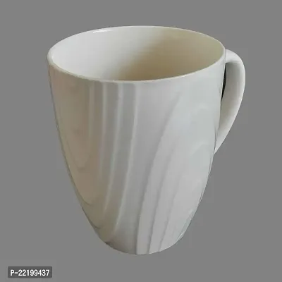 DDSS QQ-225-WHITE Curve Strip Pattern Coffee Mug Ceramic to Gift to Best Friend, Tea Mugs, Microwave Safe Coffee/Tea Cups - White-thumb4