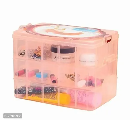 Buy Flipco Makeup Cosmetic Accessories Storage Box Plastic Multi Utility Storage  Box with 3 Removable Layers and 30 Dividers for Jewellery Online In India  At Discounted Prices