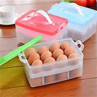 FLIPXEN Plastic Clear 24-Eggs Storage Organizer for Kitchen Refrigerator-thumb4