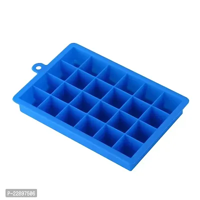 Flipco 24 Square Cube 1.1 Inch Cube Silicone Ice Cube Tray - Ice Molds - Chocolate Mold - Candy Mold - Makes 24 Cubes (Turquoise)