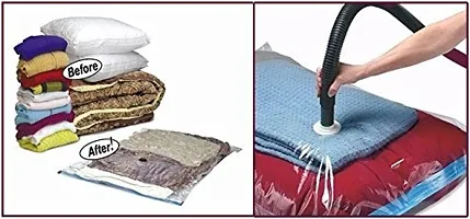 Flipco Space Saver Vacuum Seal Clothes Storage Organizer Bags (80 X 110)-thumb2