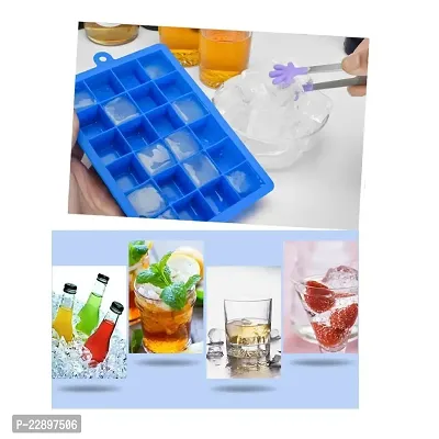 Flipco 24 Square Cube 1.1 Inch Cube Silicone Ice Cube Tray - Ice Molds - Chocolate Mold - Candy Mold - Makes 24 Cubes (Turquoise)-thumb5