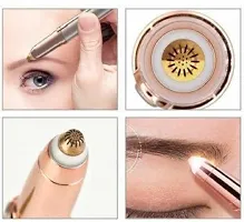 Flipco Painless Electric Eyebrow Trimmer Mini Eyebrow Trimmer 2 In 1 Face Hair Remover With Replaceable Heads,Painless Personal Hair Removal Eyebrow Razor,Multicolor, Unisex-thumb4