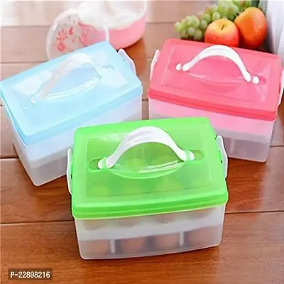 FLIPXEN Plastic Clear 24-Eggs Storage Organizer for Kitchen Refrigerator-thumb4