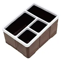 Flipco Plastic Storage Box 4 Compartment Home Decoration Bedroom Cosmetics Multifunctional Desktop Desktop Container Organizer-thumb4