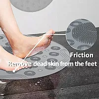 FLIPXEN Portible Foot Brush Scrubber Massage Anti Slip Shower Mats Bath Wash Cushion Tub Mat Foot Acupressure Silicone mat Bathroom Floor mat-thumb2