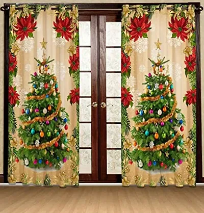 Digital Print Polyester Door Curtains (Set Of 2)