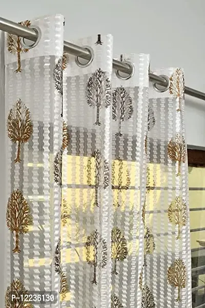 Stylish white Polyester Solid Door Curtains-thumb0