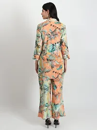 GargiStyle Women peach floral printed co-ord set-thumb1