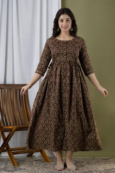 Fancy Cotton Maternity Feeding Kurti