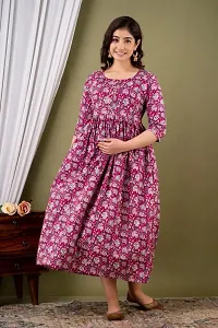 Classic Cotton Printed Maternity Kurtis for Women-thumb3