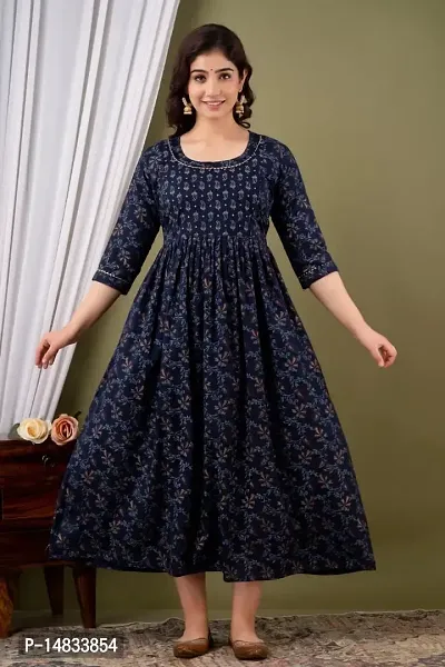 Classic Cotton Printed Maternity Kurtis for Women-thumb0