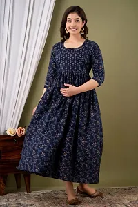 Classic Cotton Printed Maternity Kurtis for Women-thumb3