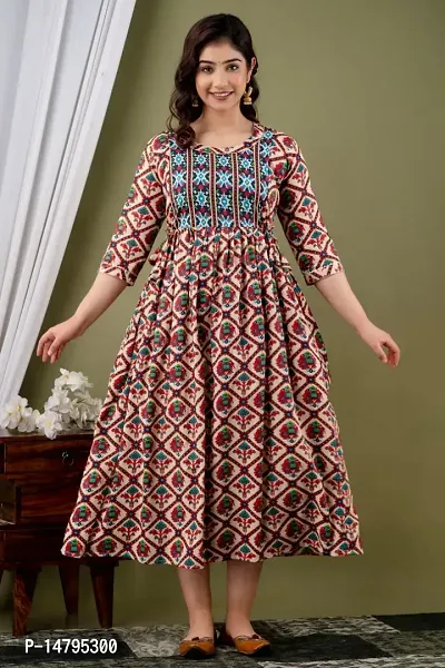 Classic Cotton Printed Maternity Kurtis for Women-thumb4