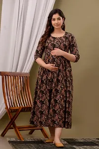 Cotton printed maternity and feeding kurti-thumb3