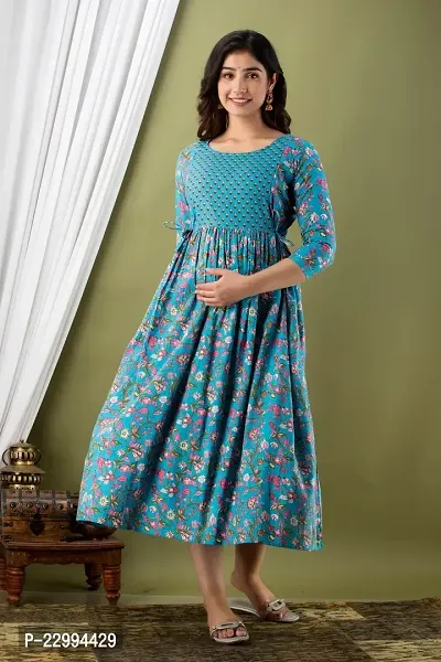 Classic Cotton Printed Maternity Kurtis for Women