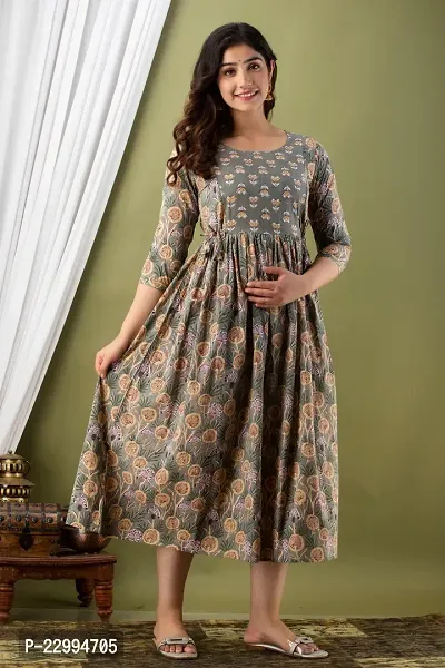 Classic Cotton Printed Maternity Kurtis for Women