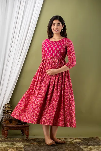 Stylish Stitched Ethnic Gown For Women