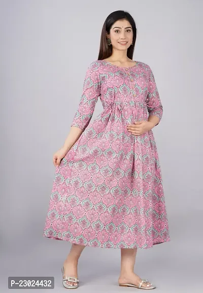 Classic Cotton Printed Maternity Kurtis for Women