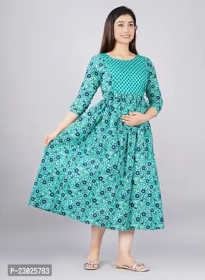 Classic Cotton Printed Maternity Kurtis for Women