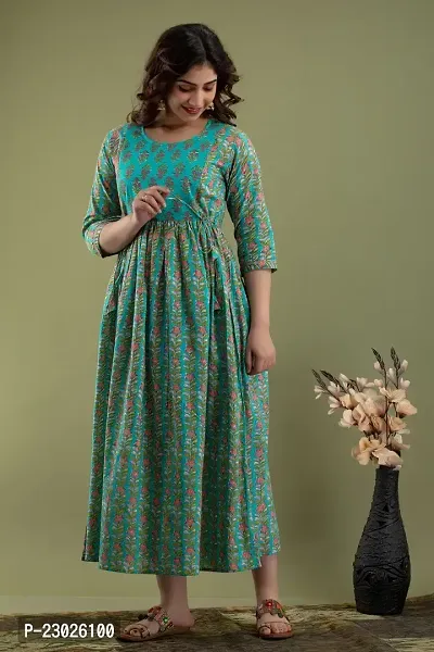 Classic Cotton Printed Maternity Kurtis for Women-thumb4