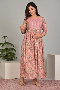 Beautiful Cotton Stitched Printed Maternity Feeding Kurta for Women-thumb4