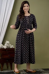 Classic Cotton Printed Maternity Kurtis for Women-thumb1