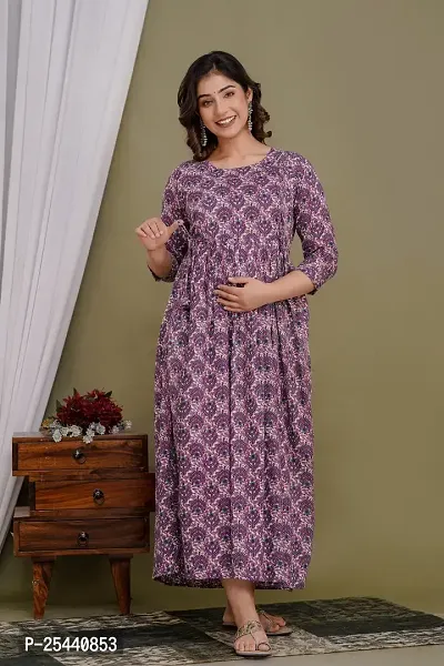 Classic Cotton Printed Maternity Kurtis for Women-thumb5