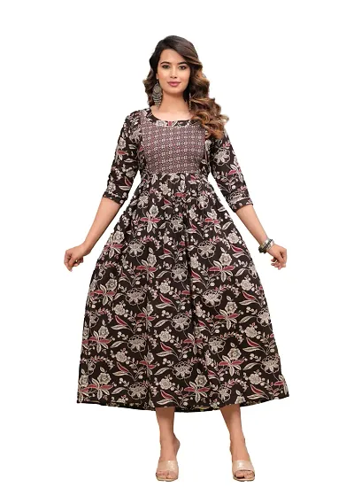 Stylish Cotton Printed Anarkali Kurta