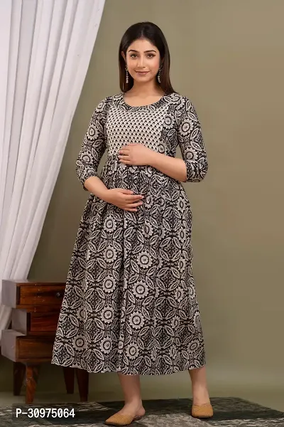 Latest Rayon Printed Maternity and Feeding Kurta-thumb4