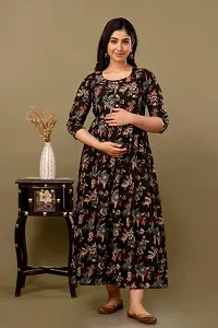 Black fly Cotton printed maternity and feeding kurti-thumb3