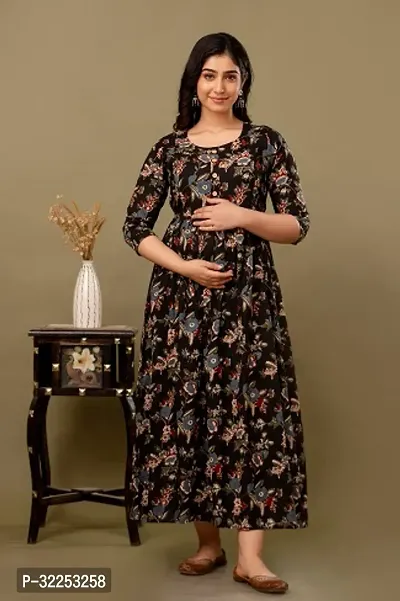 Black fly Cotton printed maternity and feeding kurti-thumb4