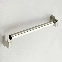 4ever Stainless Steel Solid 25 mm Curtain Rod Universal Wall to Wall Bracket for Door and Windows - Pack of 2 Pair (4 PCS)-thumb1