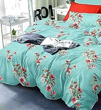 Nilotpal Pista Green 108x108 Double Bedsheet with 2 Pillow Case-thumb1